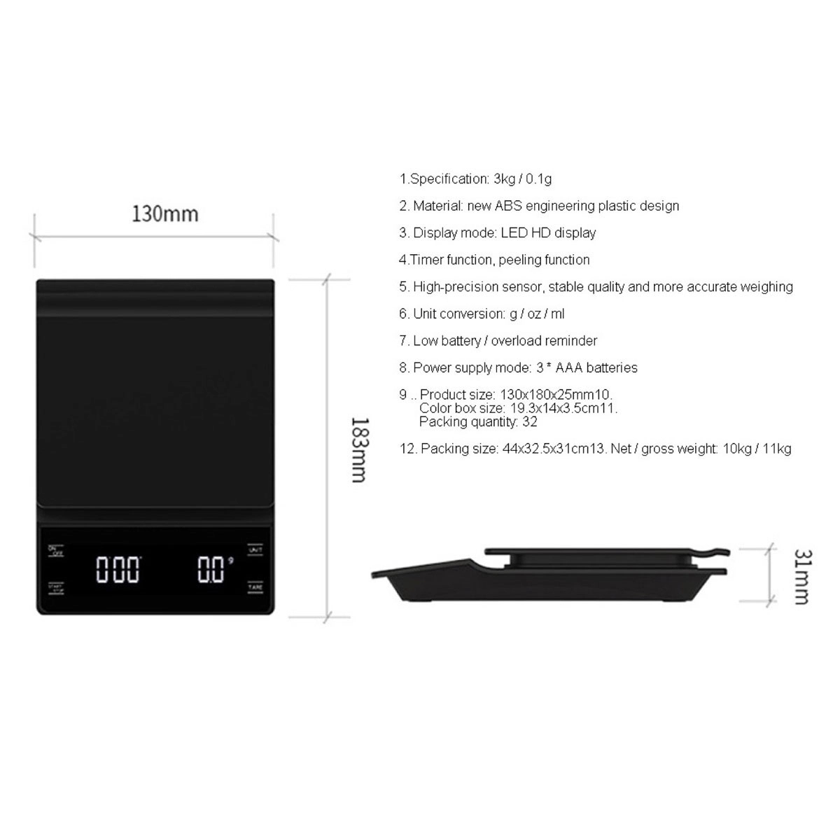 Kitchen Digital Coffee Scale 4