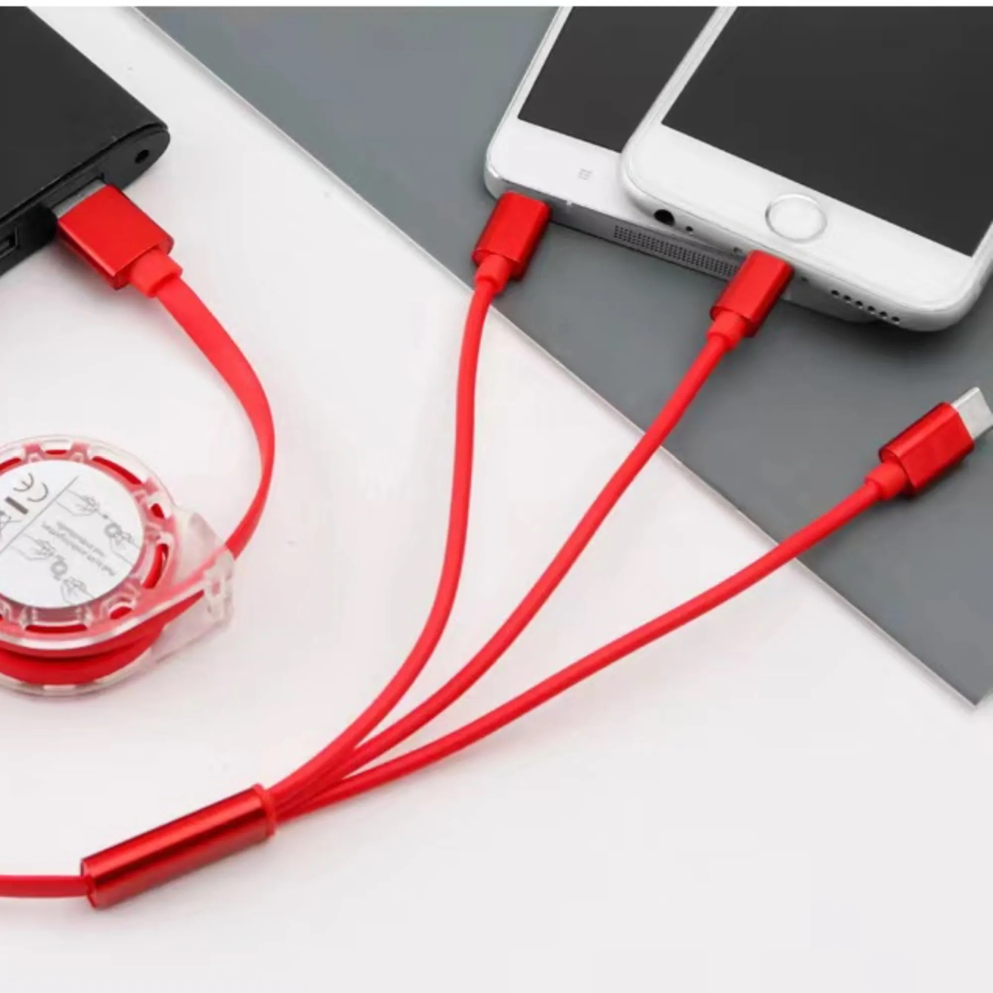 Portable 3 in 1 Retractable Travel Charging Cord Cable 4