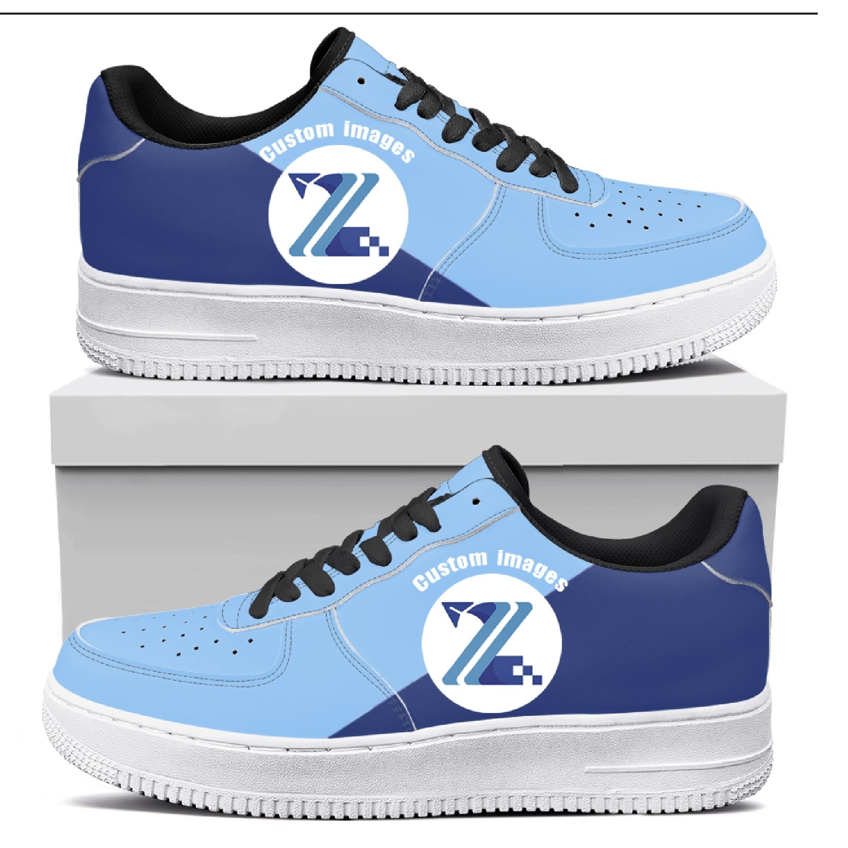 Custom Airforce Style Sneaker, custom athletic wear with logo imprint 3