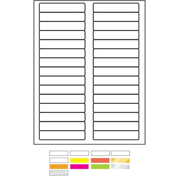 Laser Labels Printed (3-7/16"x2/3") 2