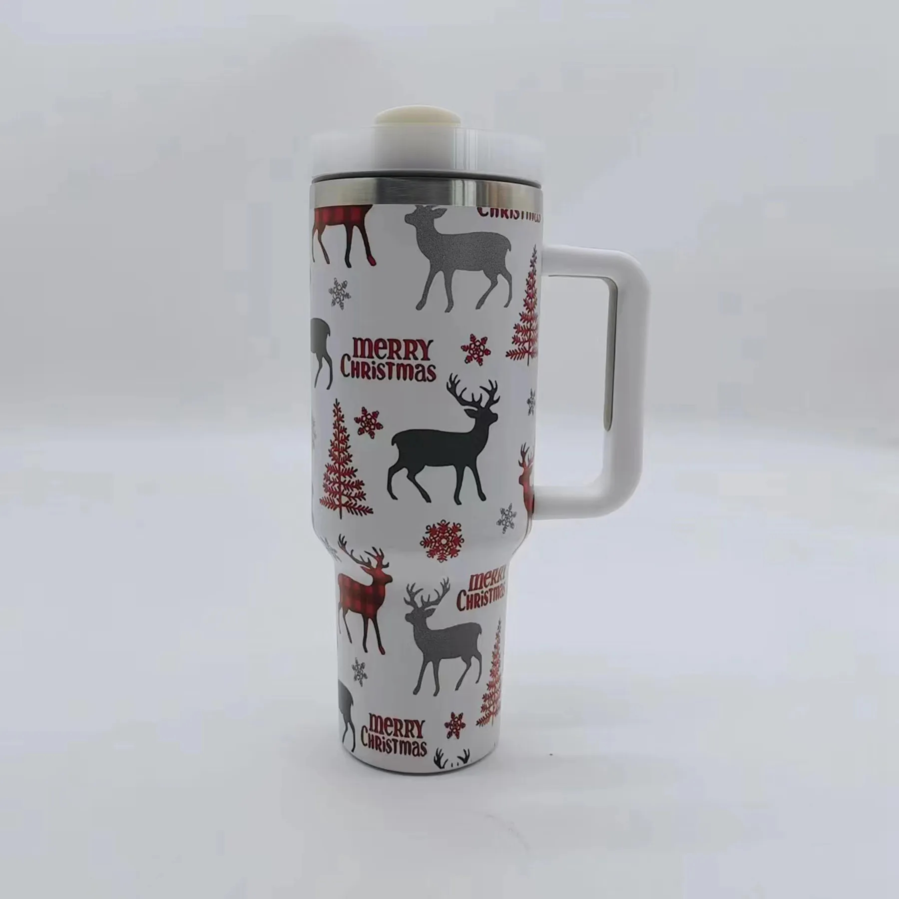 40 Oz Full Color Printed Vacuum Tumbler with Handle & Straw 6