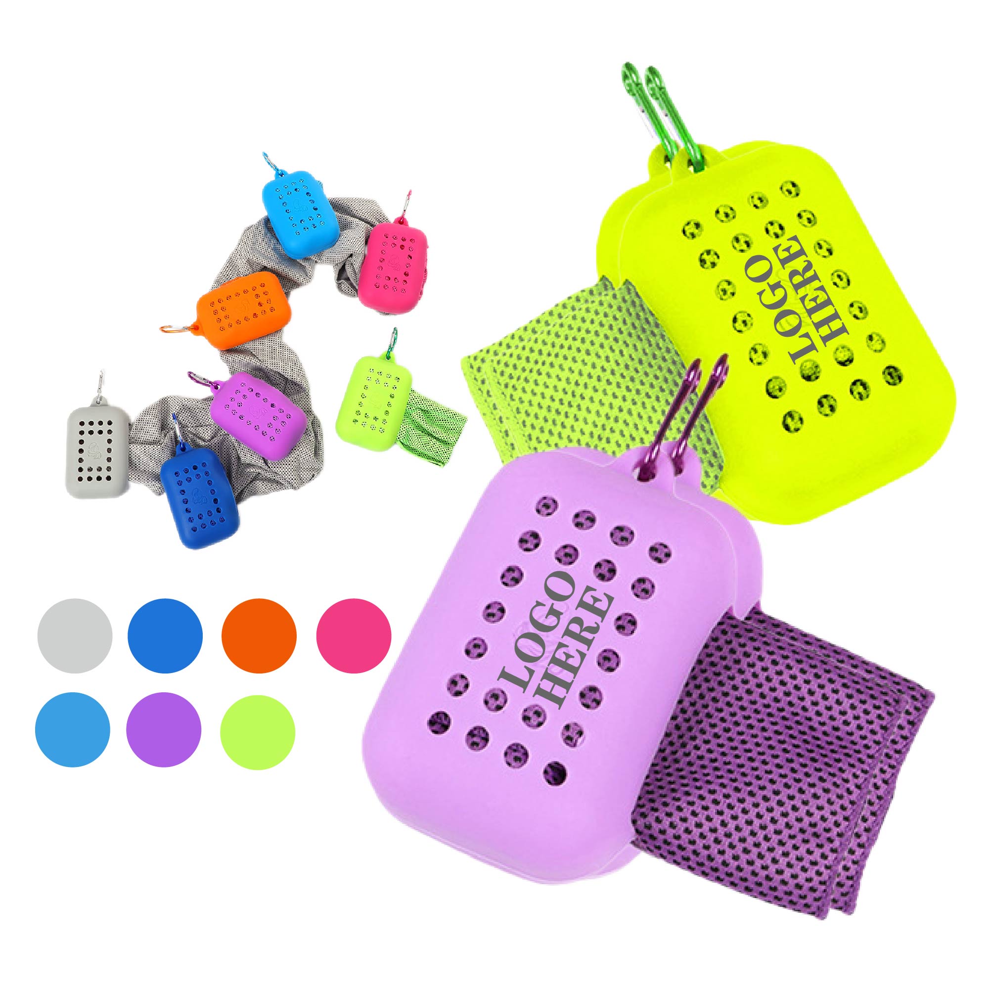 Silicone Case Summer Sports Cooling Towel 1