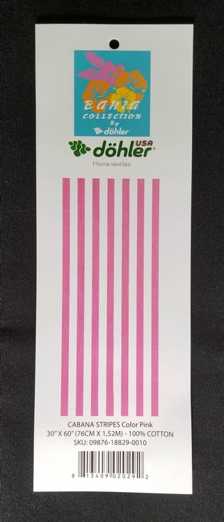 30x60 Pink Cabana Striped Beach Towel Bahia Collection by Döhler. 6