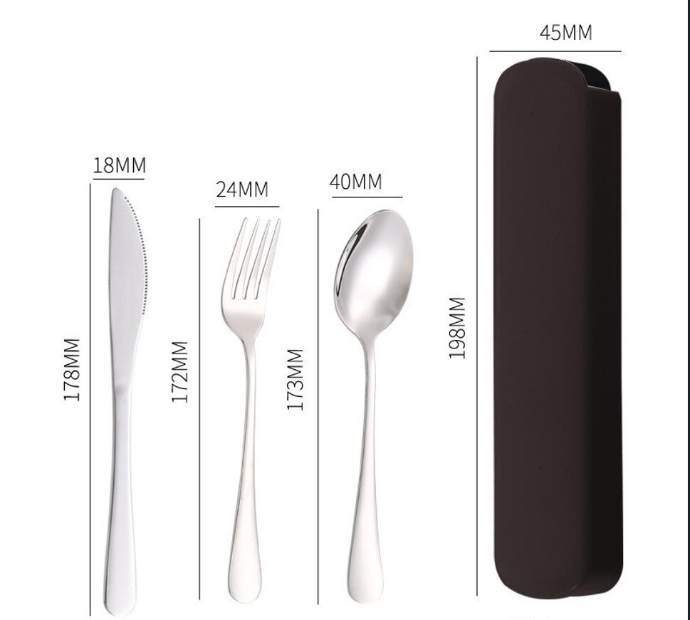 Portable Utensils Set Stainless Steel Knife Fork and Spoon 6