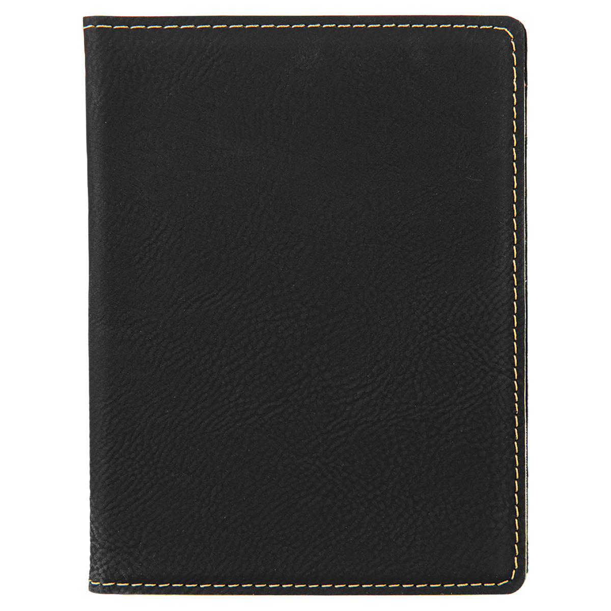 Black/Gold Leatherette Passport Holder 6
