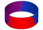 1" Debossed Color Segmented Silicone Wristbands 1