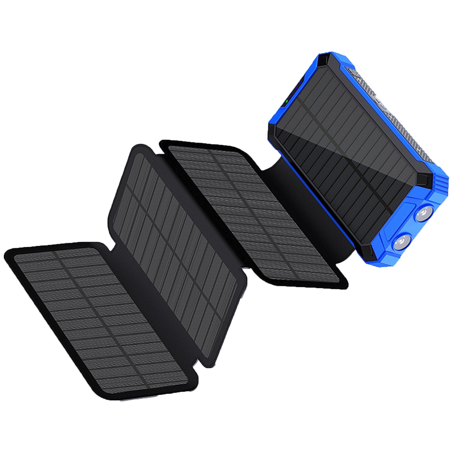 20000mAh LED Flashlight Solar Charger Power Bank 5