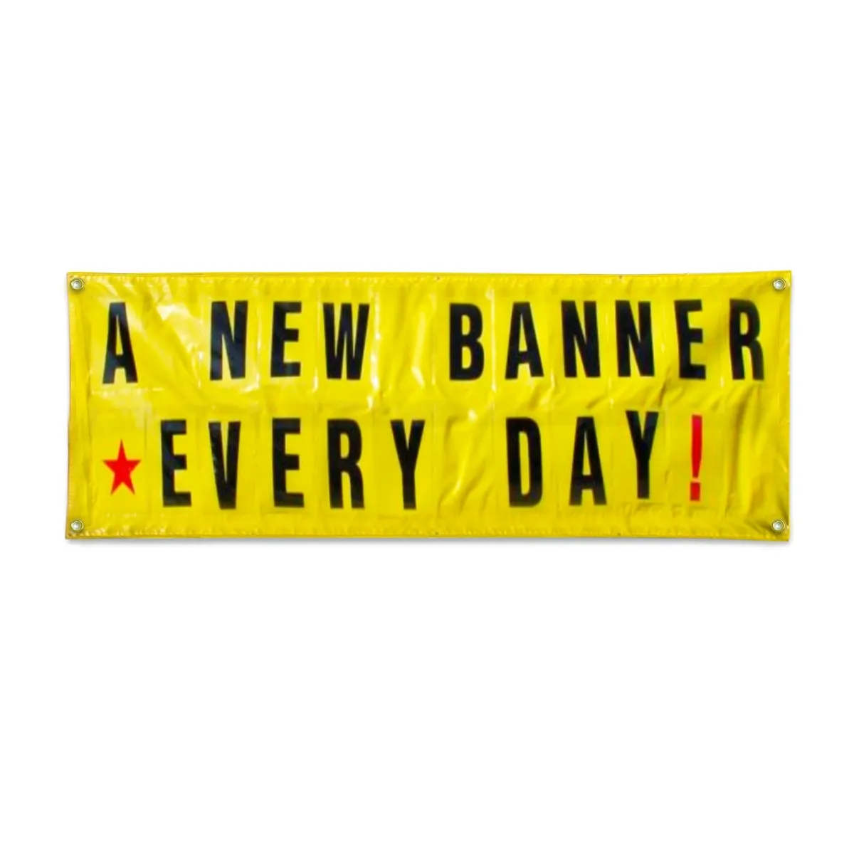 Yellow Vinyl Changeable Letter Banner - 3' x 8' 1