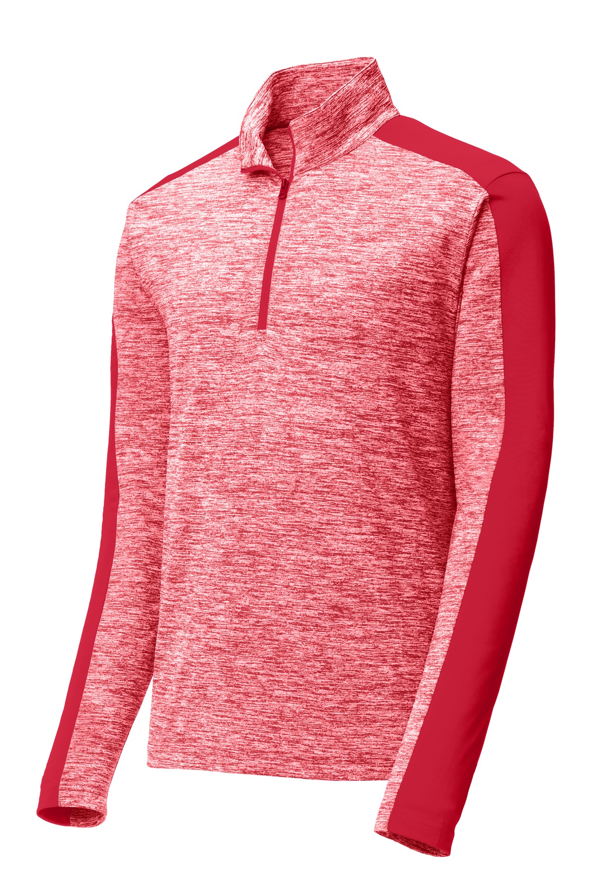 Sport-Tek PosiCharge Electric Heather Colorblock 1/4-Zip Pullover. ST397, custom hoodie or sweatshirt with logo imprint 4