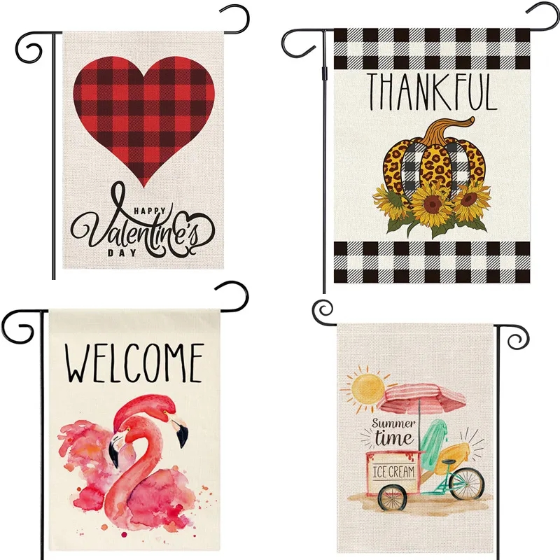 12"x18" Vertical Double Sided Printing Seasonal Garden Flag 4