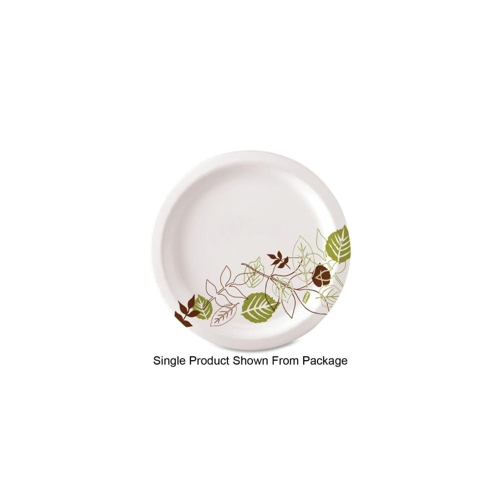 Dixie Dinner Plates - Heavyweight Nature Theme White 1