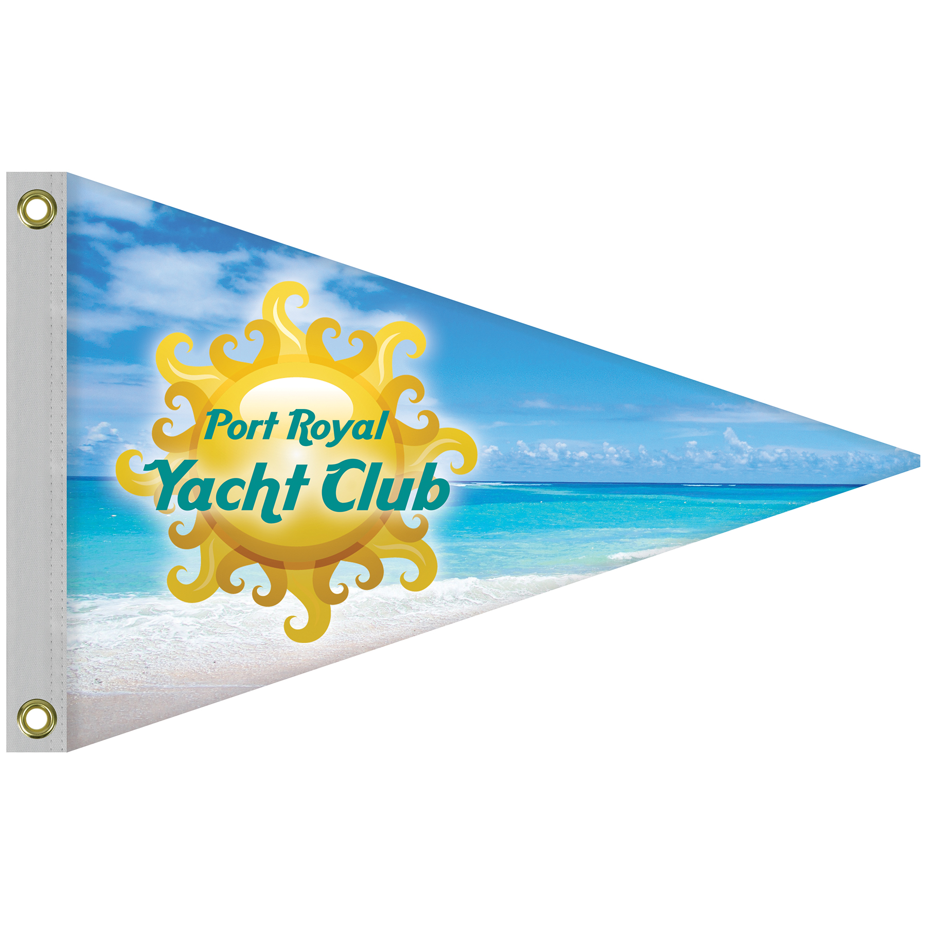 Single Reverse Knitted Polyester Pennant Boat Flag (24"x36") 2