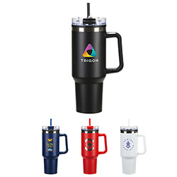 Ohana 40 oz Stainless Steel/Polypropylene Mug with Color-Matching Handle 9