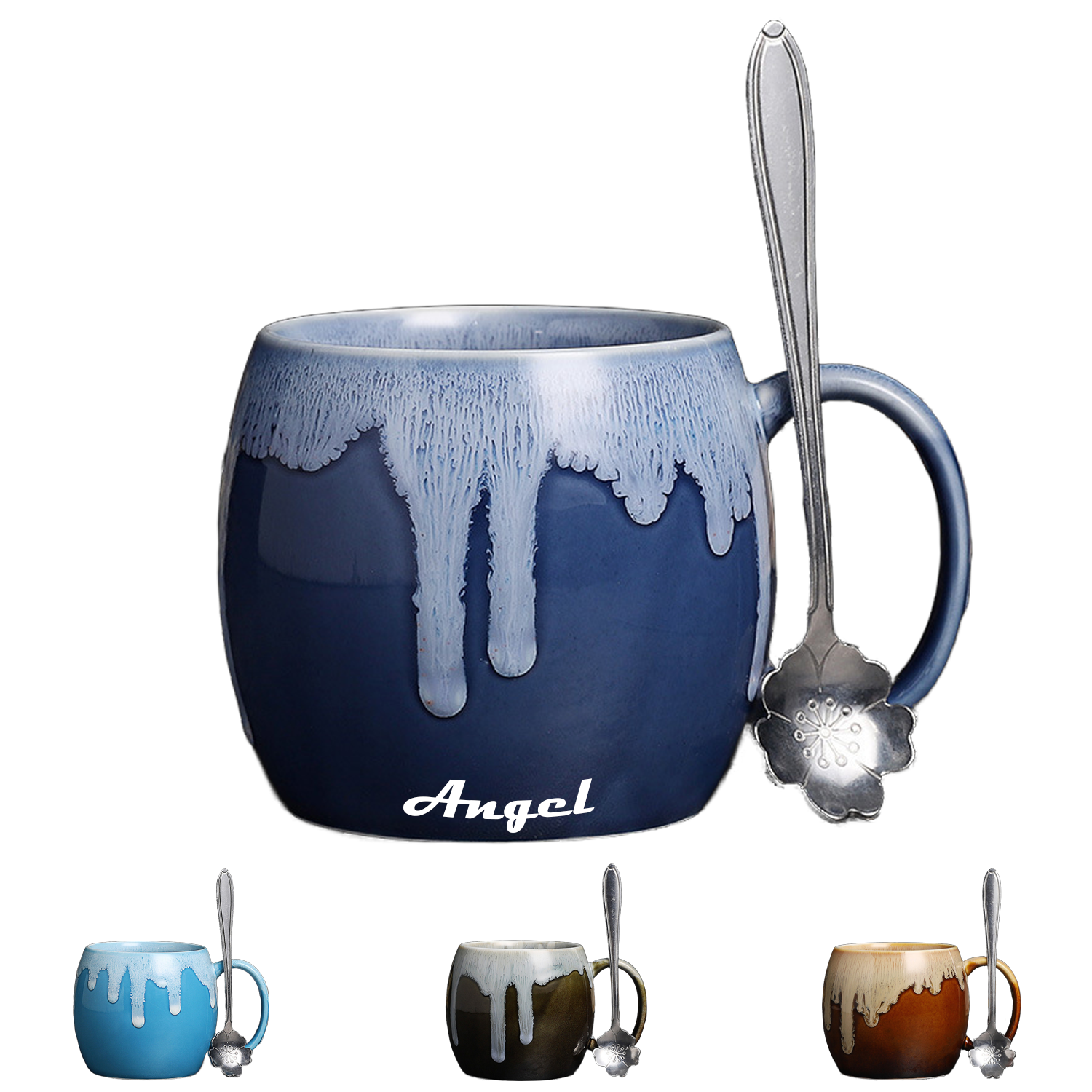 Individuality Creative Ceramic Coffee Oil Drops Mug 2