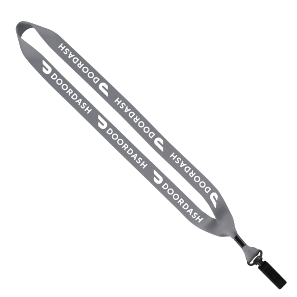 3/4" Polyester Lanyard with Bulldog Clip