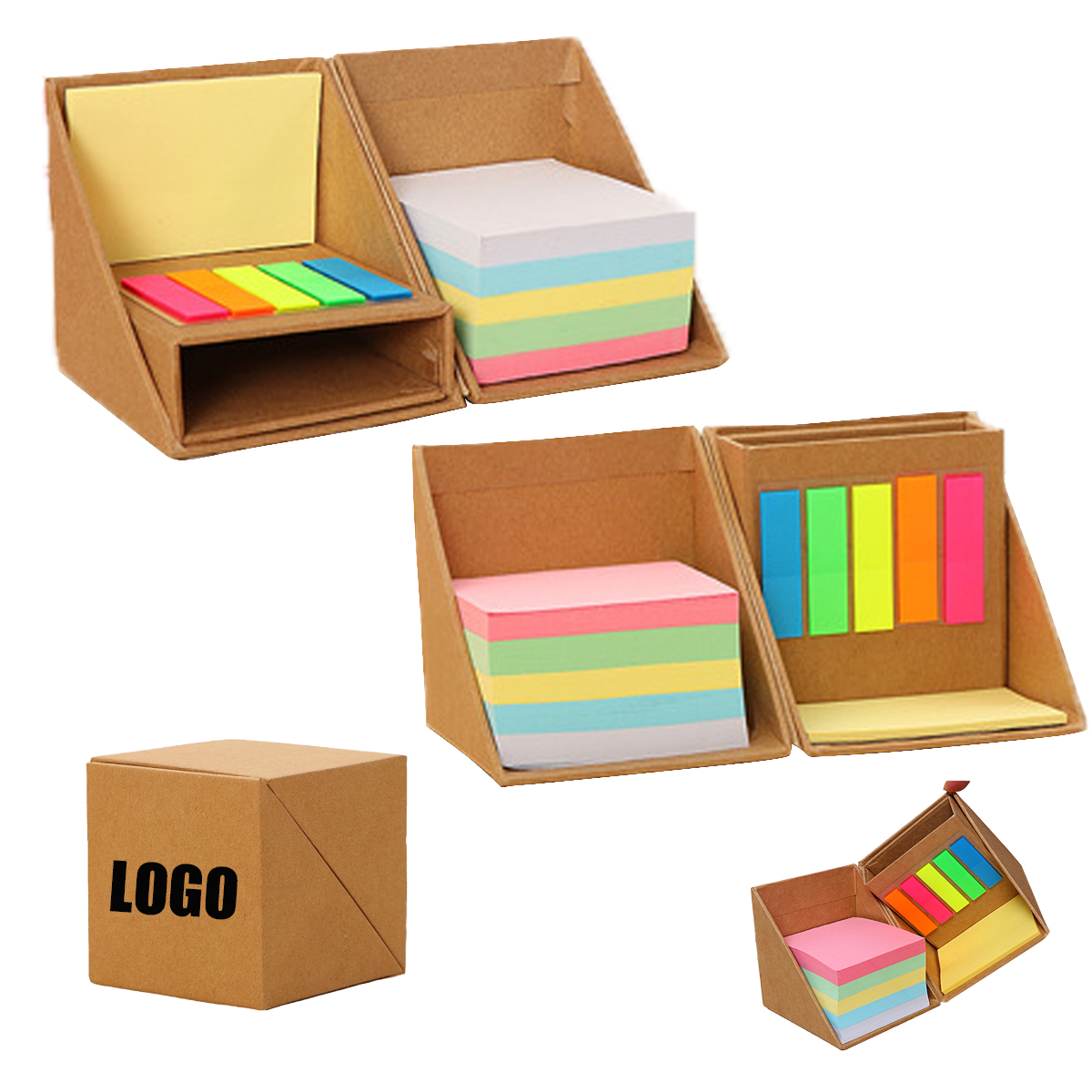 Multi-Function Memo Cube Box With Pen Holder 2