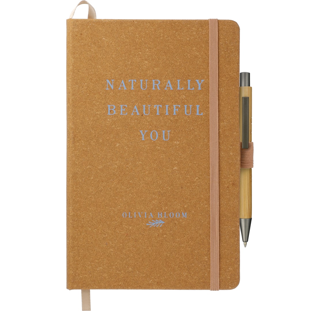 FSC® Mix 5.5" x 8.5" Recycled Leather Bound Journa 43