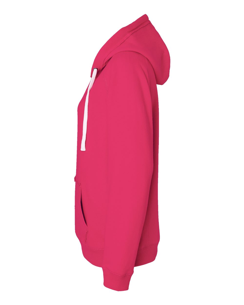 Women's Sueded V-Neck Hooded Sweatshirt - 8836 20
