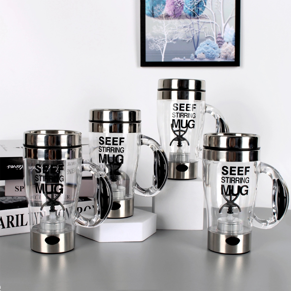 Self Stirring Mug Multipurpose Mixer Auto Stir Coffee Cup 3