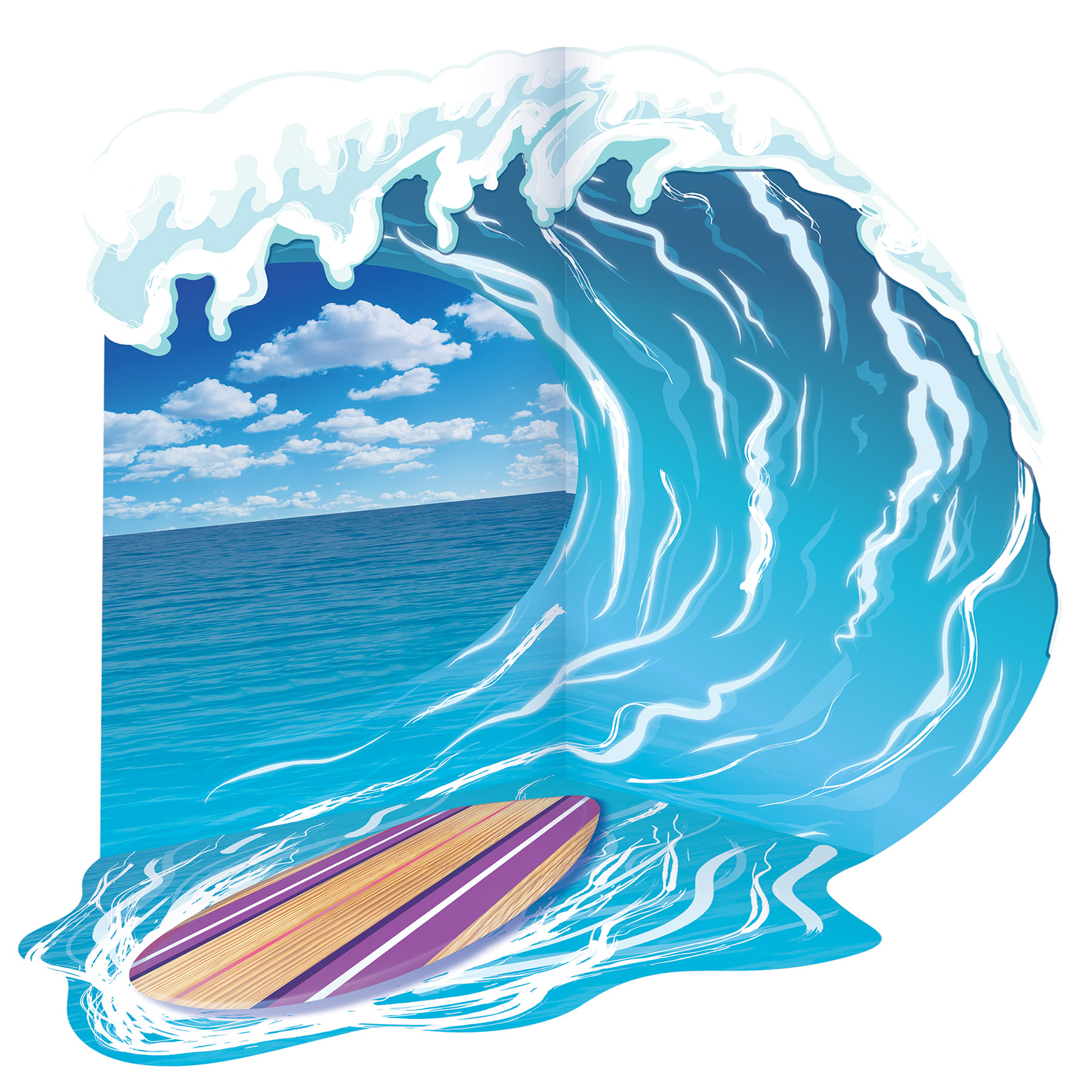 Luau Surfing Photo Prop Stand-Up