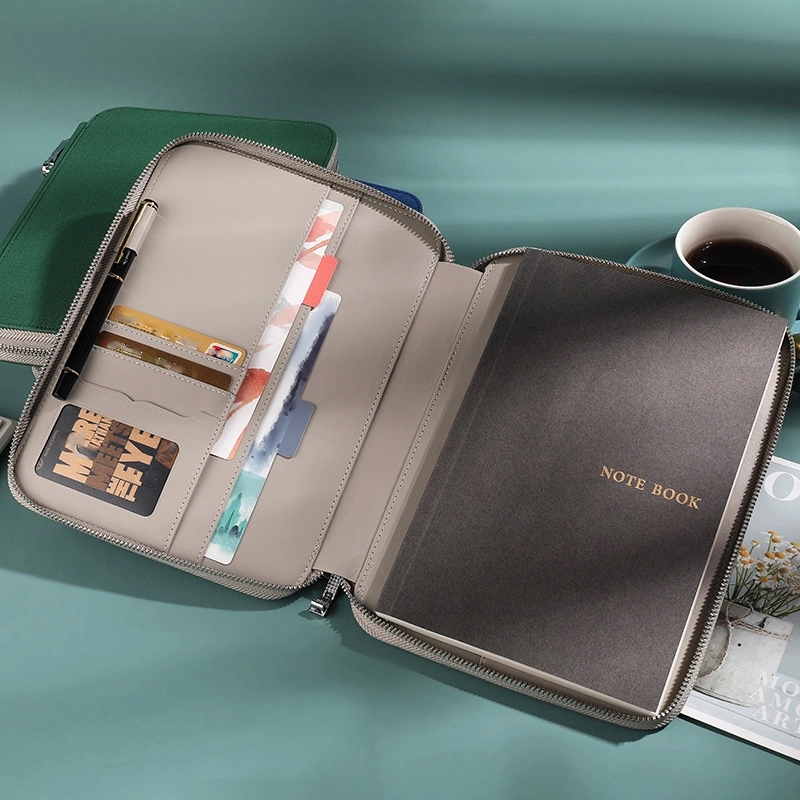 PU Multifunction B5 Business Zippered Notebook with Lock 1