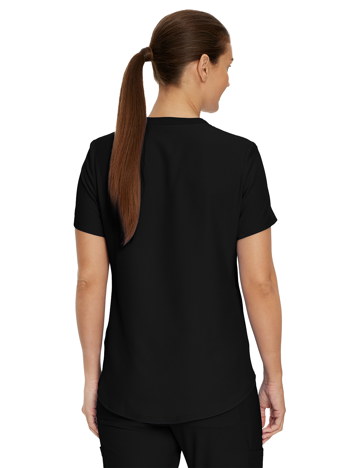 Landau - Forward - Women's Two-Pocket Shirttail Hemline V-Neck Top 17