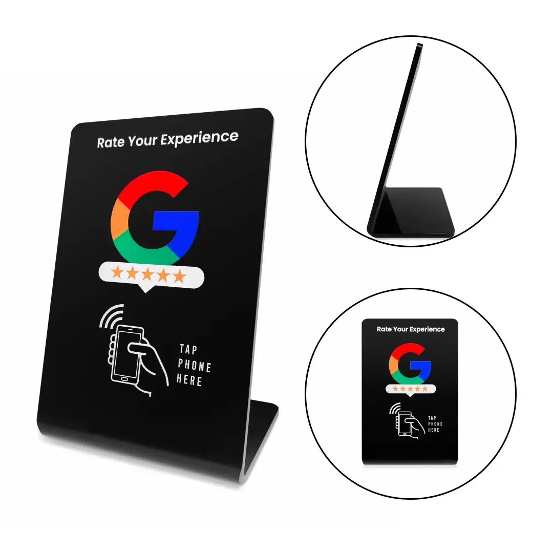 Custom NFC Mobile Phone Smart Google Review Stand 5