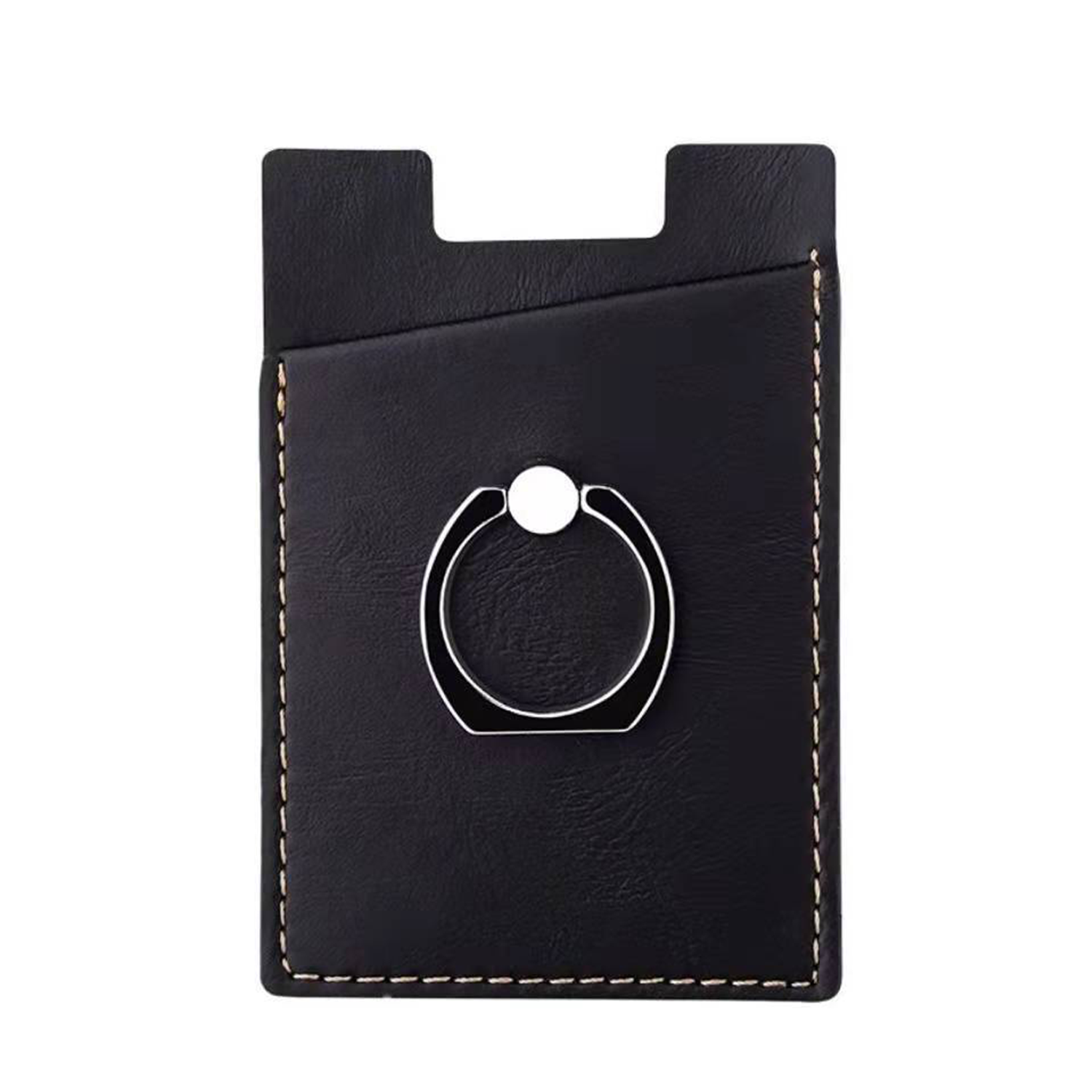 PU Leather Creative Double Layer Cell Phone Ring & Stand 2