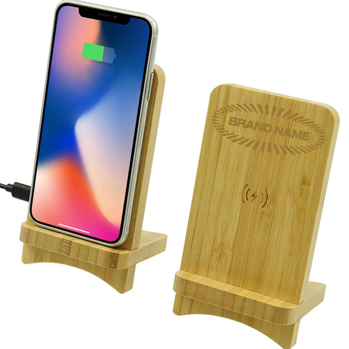 15W Bamboo Stand Wireless Charger 3