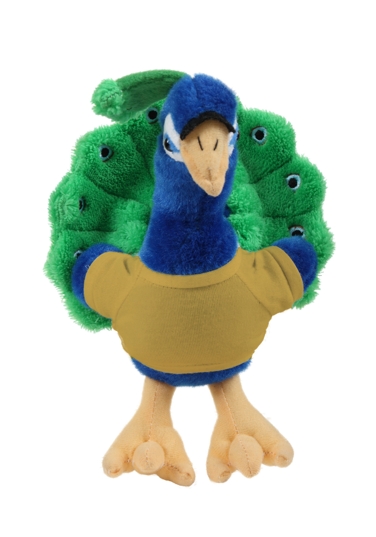 Soft Plush Sitting Peacock wearing a T-Shirt 7