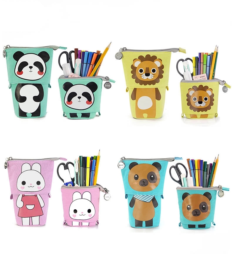 Canvas Foldable Stand-Up Pen Pencil Container Organizer Bag 6