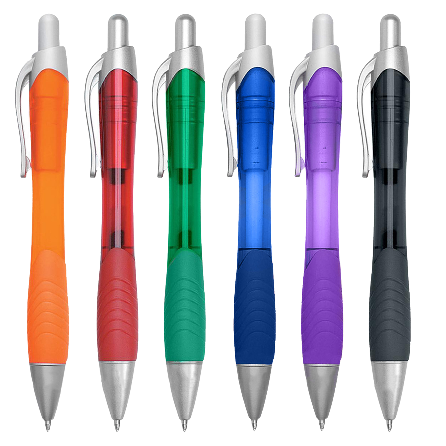 Translucent Plastic Push-Button Ballpoint-Pen 9
