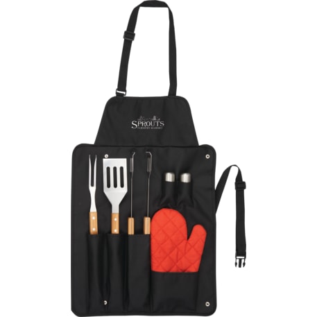 BBQ Now Apron and 7 piece BBQ Set 53