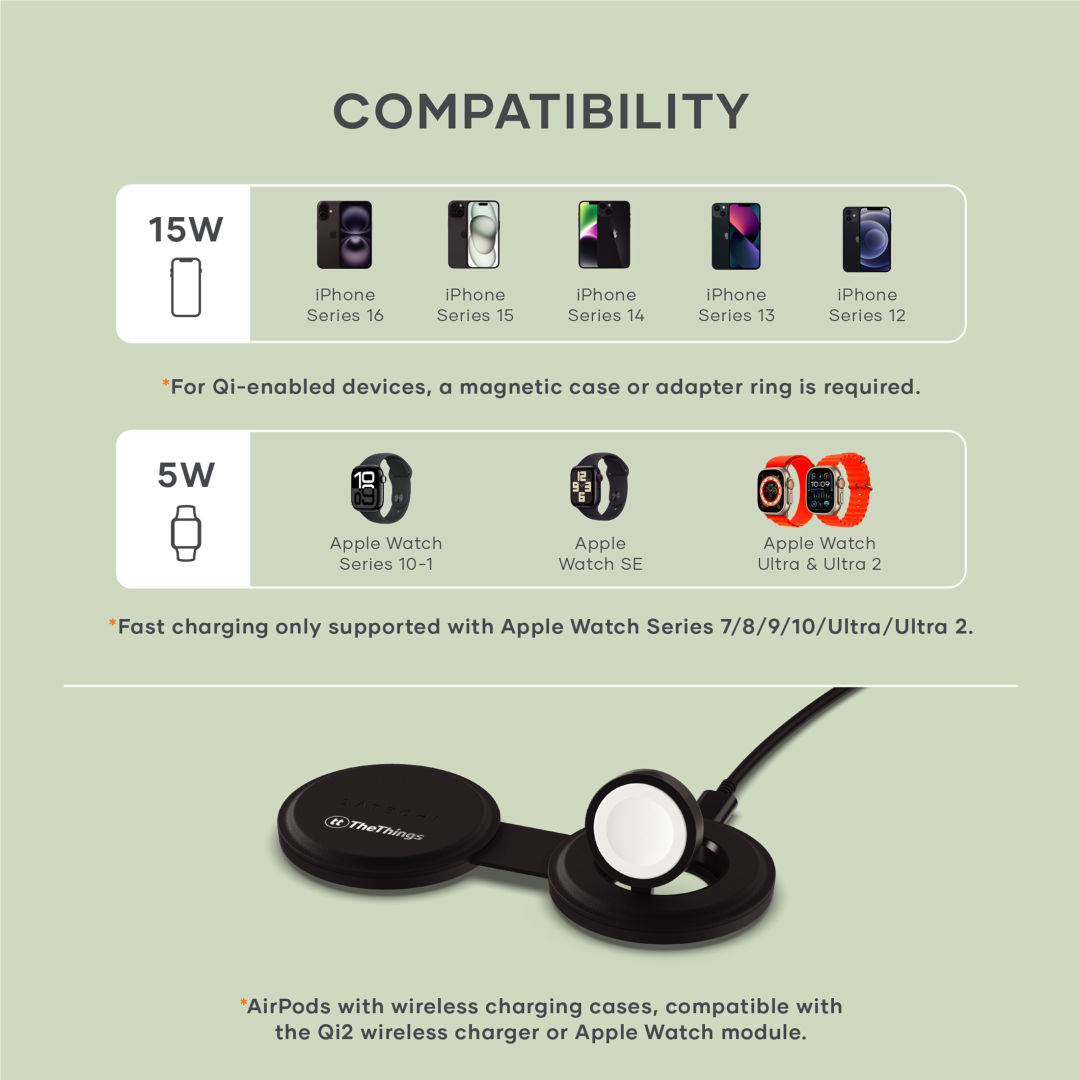 SATECHI® OntheGo™ 2-in-1 Wireless Charger 10