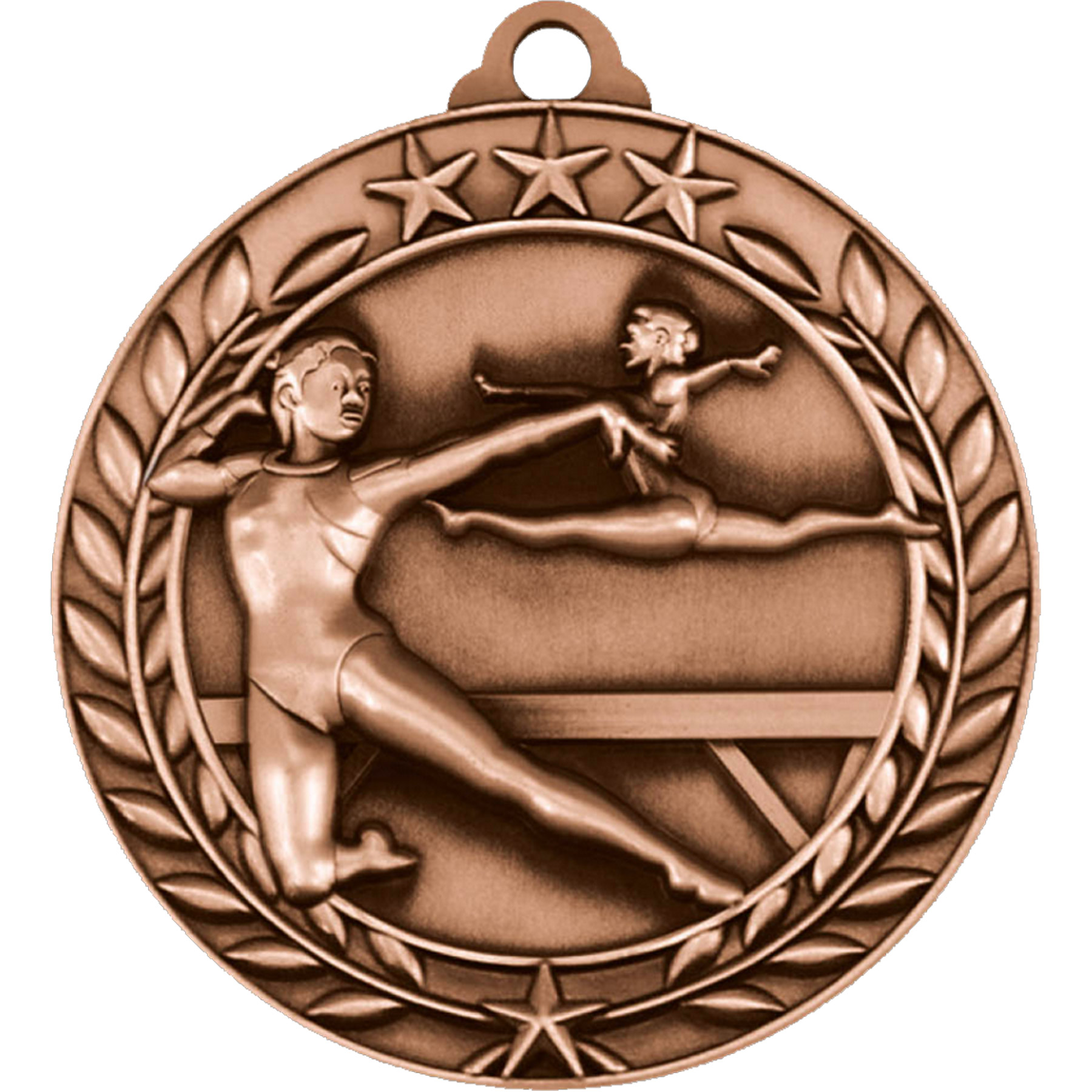 Stock Small Academic & Sports Laurel Medals: Women's Gymnastics 4