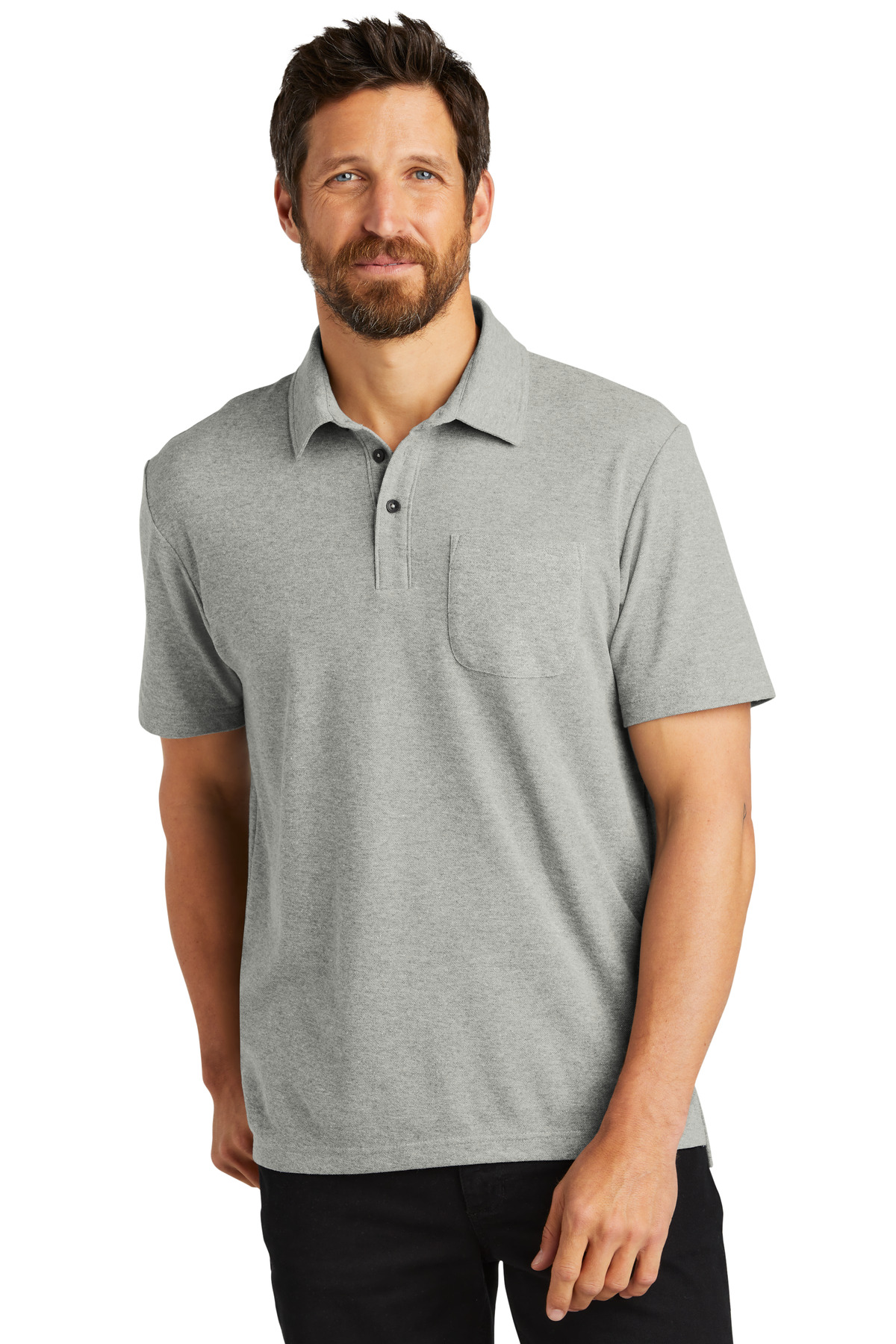 Port Authority C-FREE Cotton Blend Pique Pocket Polo K868 52