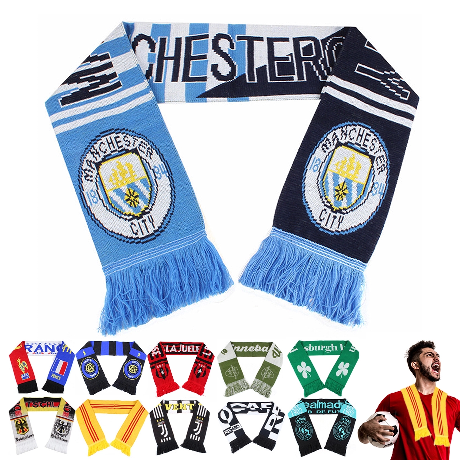 Acrylic Football Scarf 2