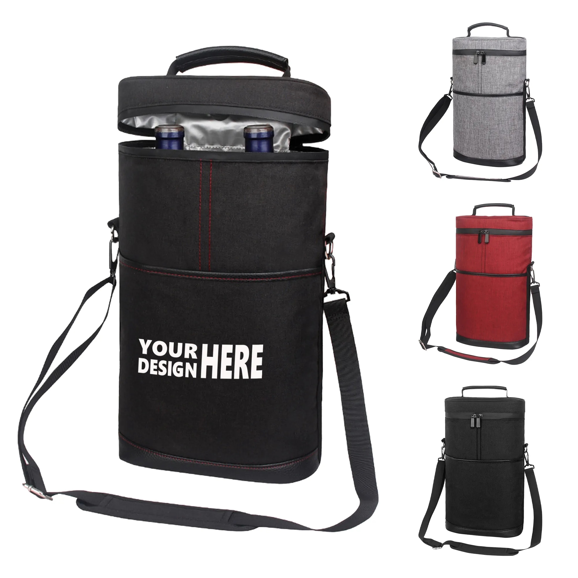 Handheld Round Insulated Wine Bag 10
