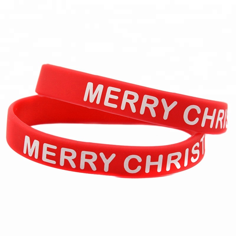 Christmas Silicone Wristbands Printed 3