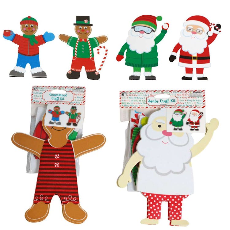 Dress-Up Craft Kits - Santa and Gingerbread 1
