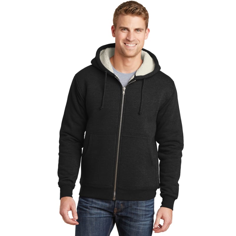 CornerStone Heavyweight Sherpa-Lined Hooded Fleece Jacket. 19