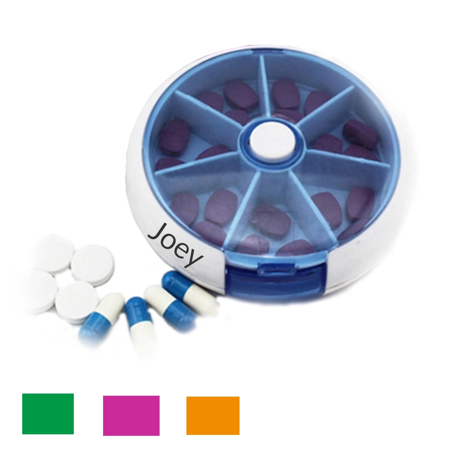 Portable Rotating 7 Day Weekly Pill Organizer 10
