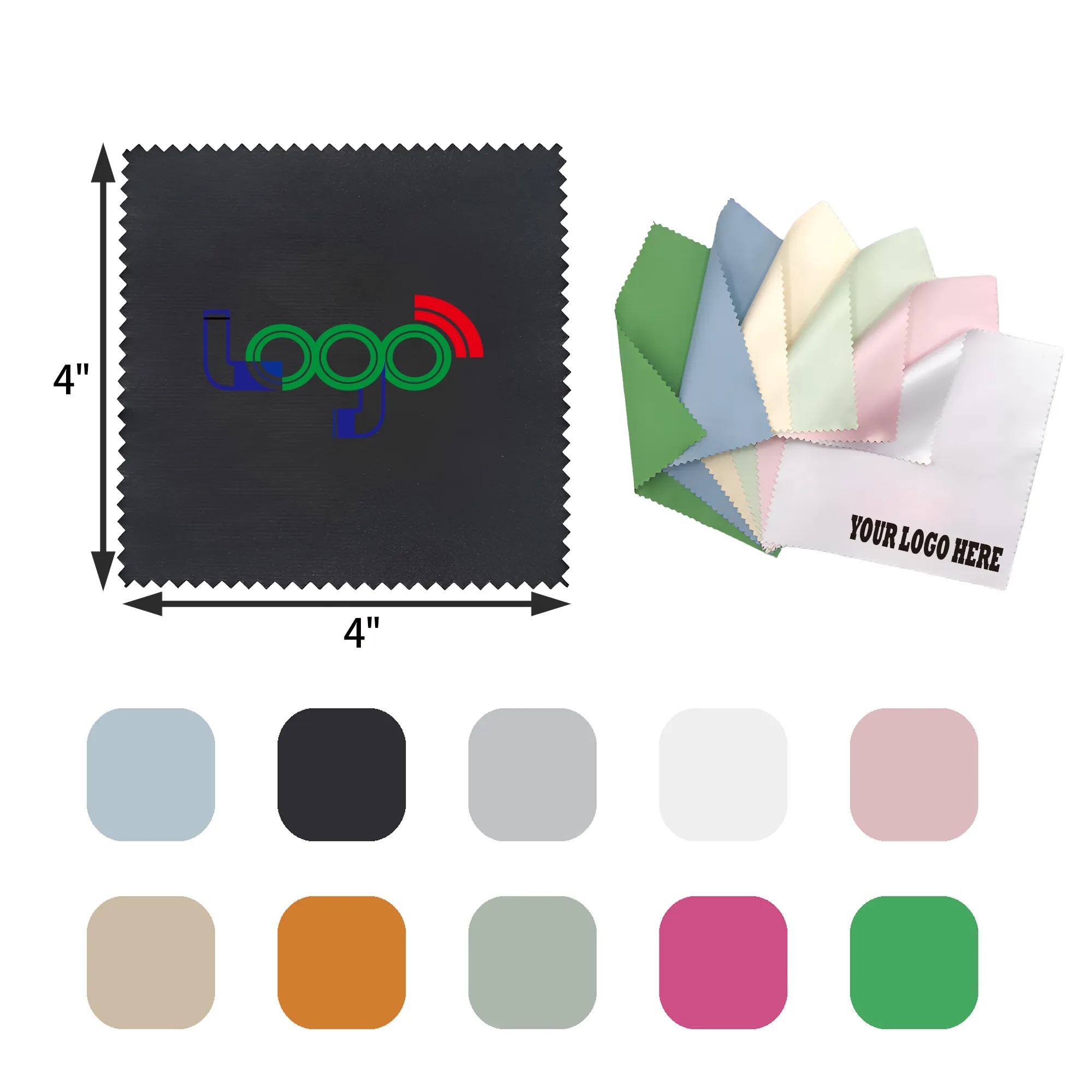 4"x4" Microfiber Glasses Cleaning Wipe