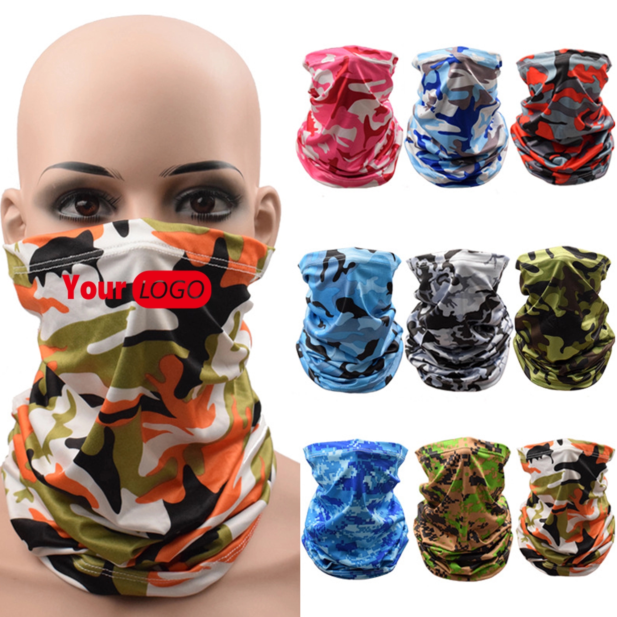 Camouflage Face Mask Neck Gaiter Scarf