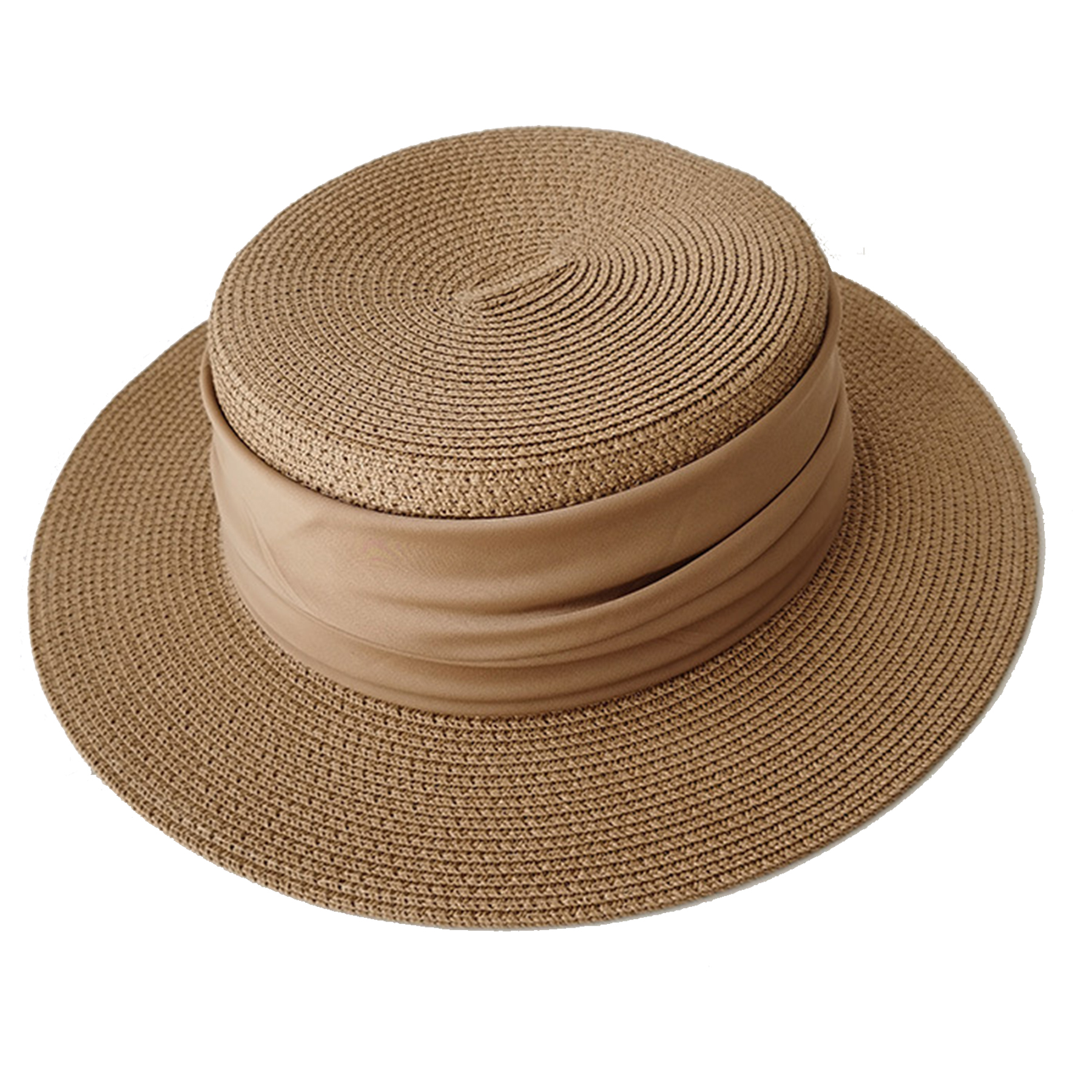 Jute Summer Sun Protection Flat Brim Sun Hat 6