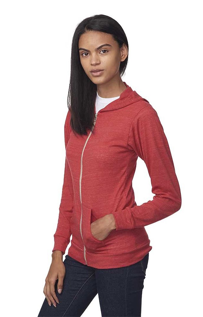 Unisex eco Triblend Jersey Full Zip Hoodie 2