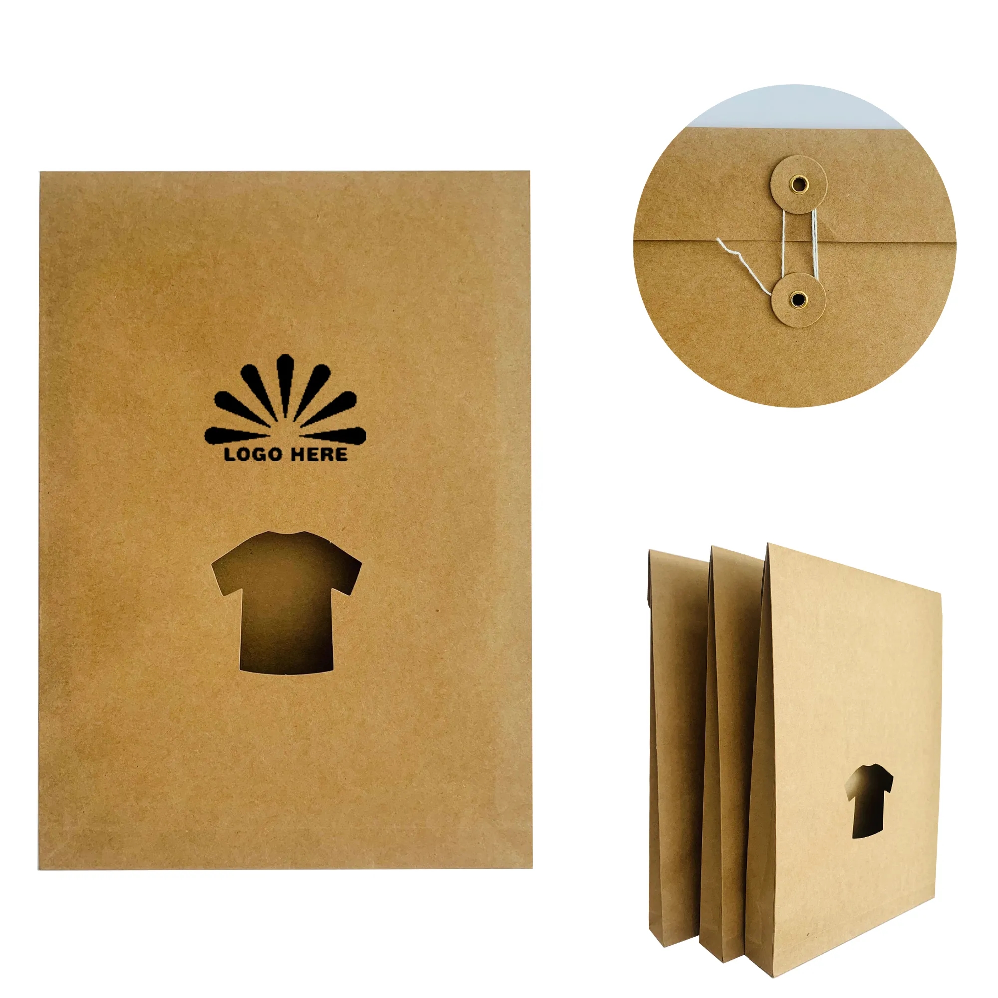 Kraft Paper Folder-Style Garment Packaging Bag 3