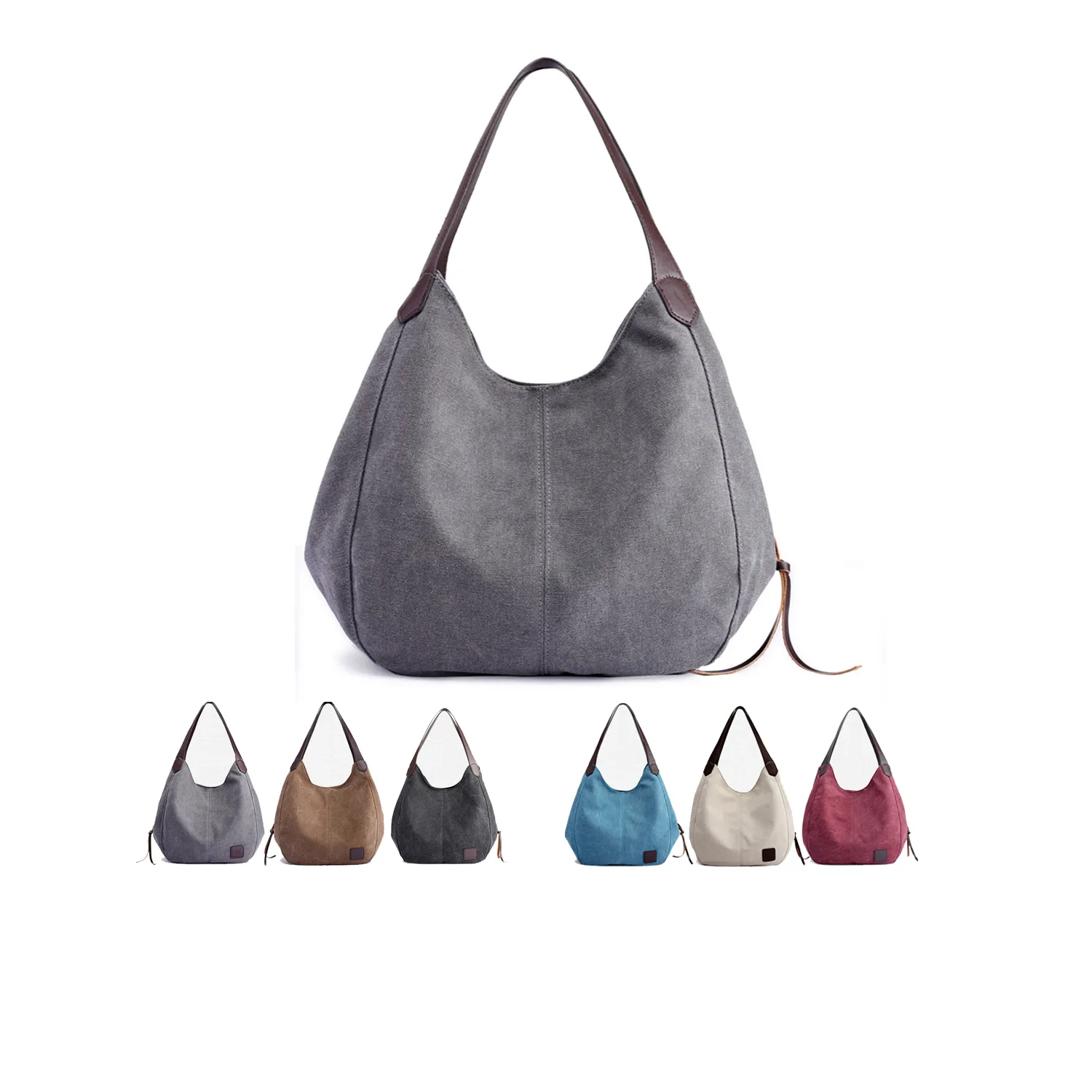 Canvas Tote Shoulder Bags, custom tote bag with logo imprint 2