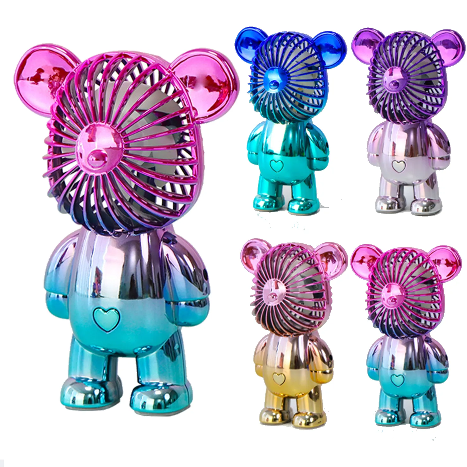 Cartoon Mini Violent Bear Small Fan 3