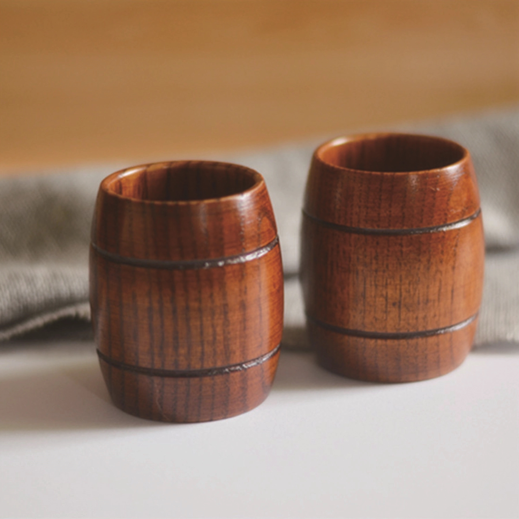 2.5 Oz. Wooden Sake Cups 3